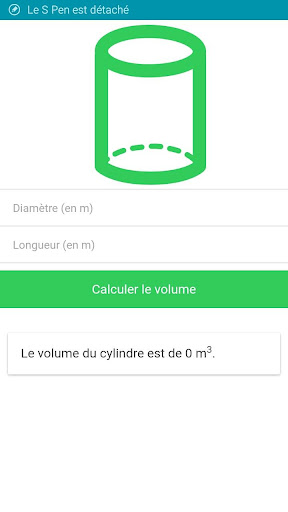 Volume d'un cylindre Screenshot 1 - AppWisp.com