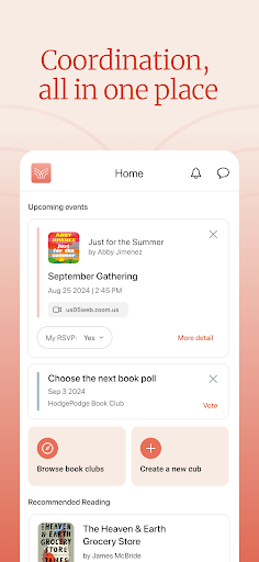 Screenshot of Bookclubs: Book Club Organizer