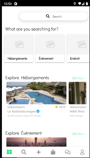 Android application SénéVisite screenshort