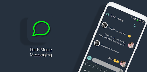 Android application Dark Mode Messaging screenshort