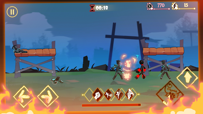 #2. Stick Warrior Fight 3D (Android) By: Cuongbeo Game Studio