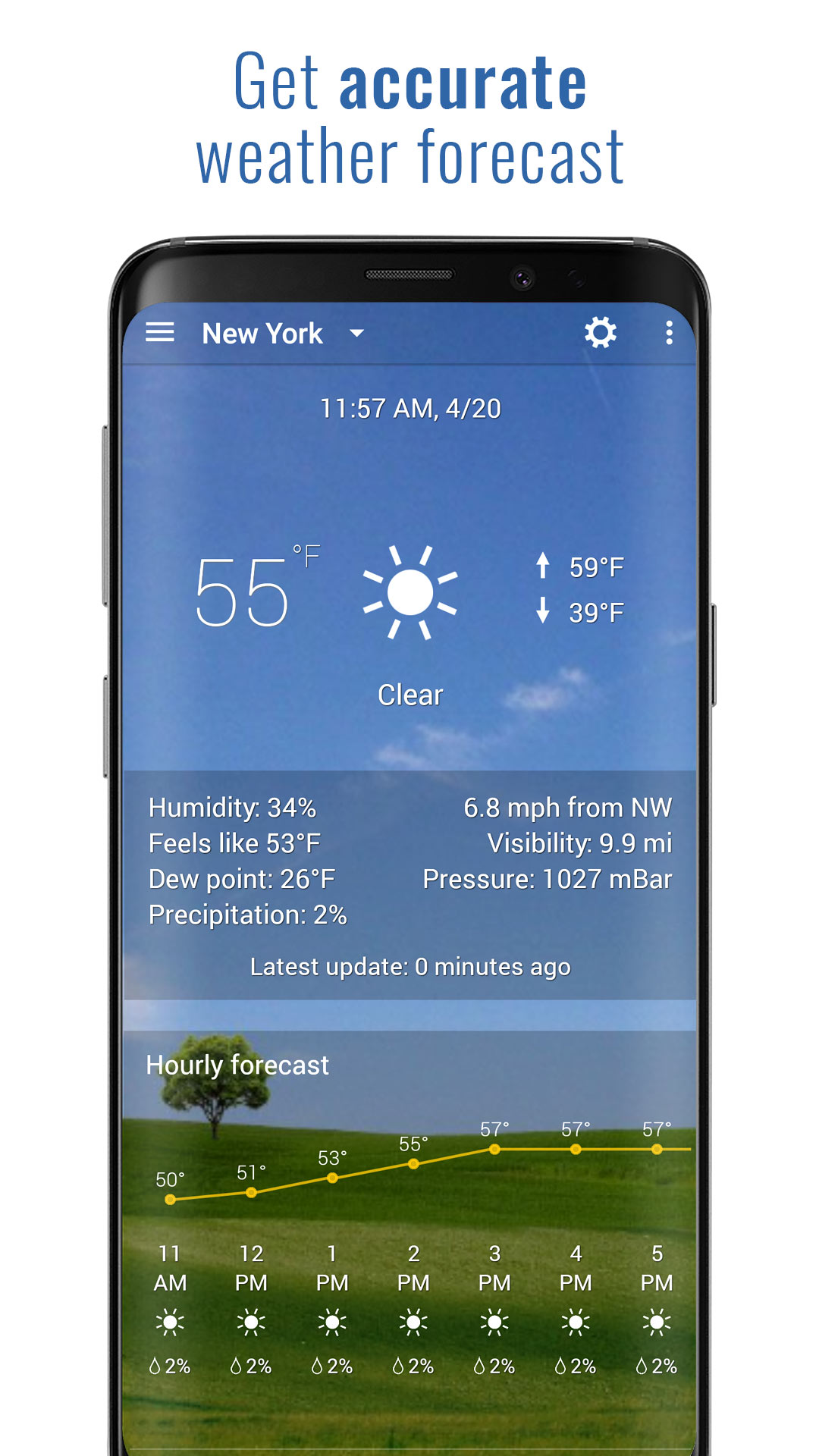 Android application 3D Flip Clock & Weather screenshort