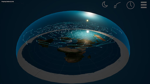 Flat Earth 3D + Clock Screen 2