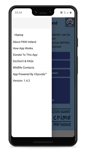 Android application Paw Ireland screenshort