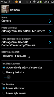 Camera Timestamp Add-on Screenshot