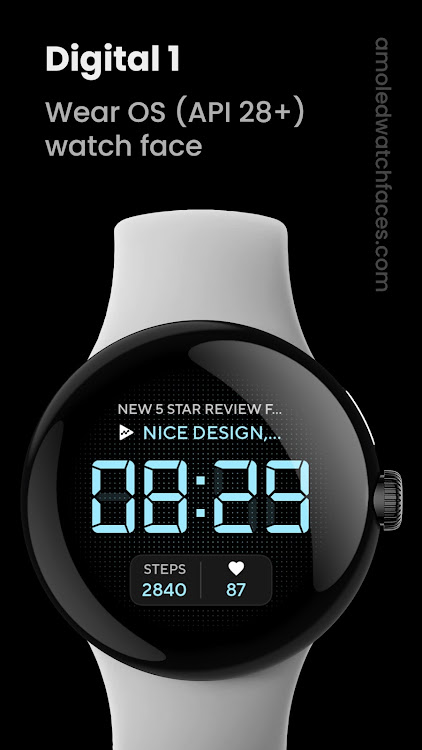 Awf Digital 1: Watch face - New - (Android)
