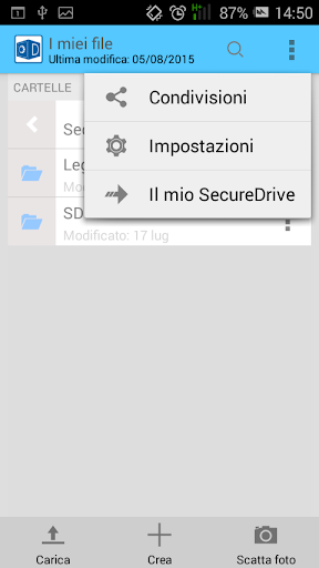 Android application SecureDrive Mobile screenshort