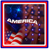 American flag liberty theme icon