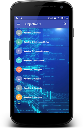 Android application Learn - Objective C screenshort