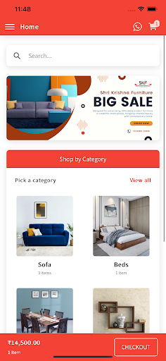 Android application SK Furniture screenshort