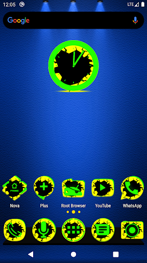 Android application Cracked Yellow Green Icon Pack screenshort