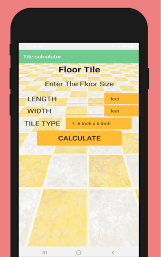 Android application Tile Calculator screenshort
