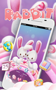Love Rabbit Theme – Kawaii Cute Bunny Comic Theme For PC installation