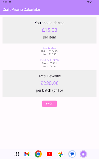 Craft Pricing Calculator