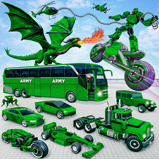 Army Bus Dragon Robot Car Game 3.0 Icon