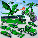 Cover Image of डाउनलोड Army Bus Dragon Robot Car Game  APK
