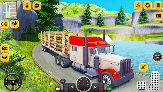 Log Cargo Transport Truck Game