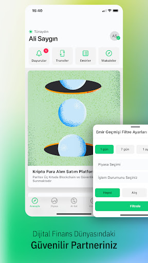 Android application Paritex Exchange screenshort