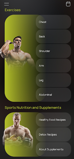 Android application BuildMuscles screenshort