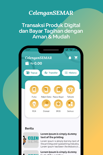 Android application Celengan Semar screenshort