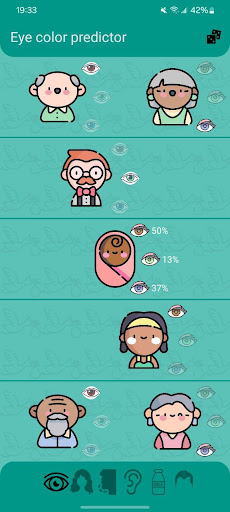 Android application Baby Eye Color Predictor screenshort