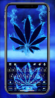 screenshot of Neon Blue Weed Keyboard Theme