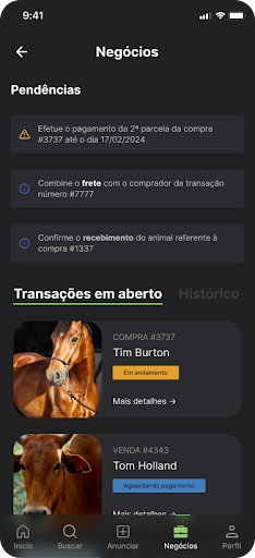 Negócio Animal Screen 2