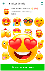 Screenshot 9 Emoji de amor para WhatsApp android