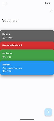 Android application Voucher Vault screenshort