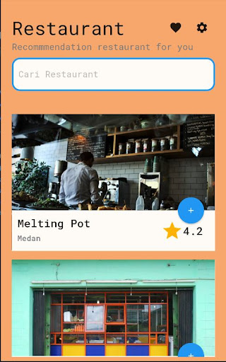 Android application NiceFood screenshort