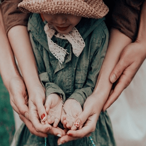 Family holding hands