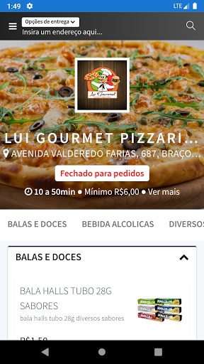 Android application Lui Gourmet screenshort