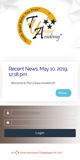 Android application The Unique Academy screenshort