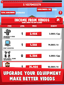 Imágen 10 Tube Tycoon - Tubers Simulator android