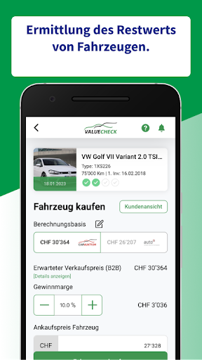 Android application ValueCheck screenshort