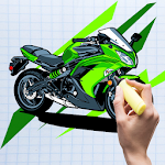 Cover Image of Download Cool Motorcycle Coloring Book  APK