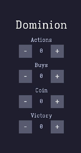 Android application Dominion Board Game Tracker screenshort