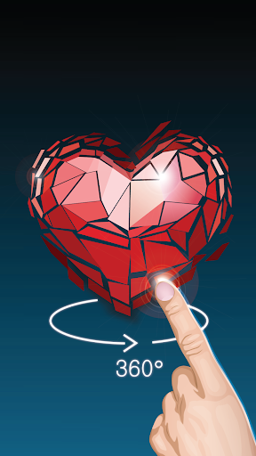 Juego de rompecabezas en 3D de baja poli, rota