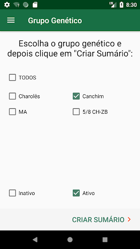 Sumário de Touros Canchim Screen 3