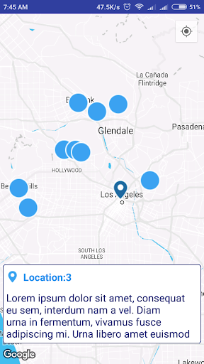 Android application Styled Map With Pager screenshort