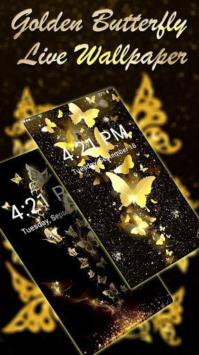 Gold Butterfly APUS Live Wallp
