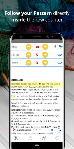 Row Counter - Knitting and Crocheting lines count Apk 2.32 screenshots 1