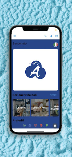 Android application Gelateria Azzurra screenshort