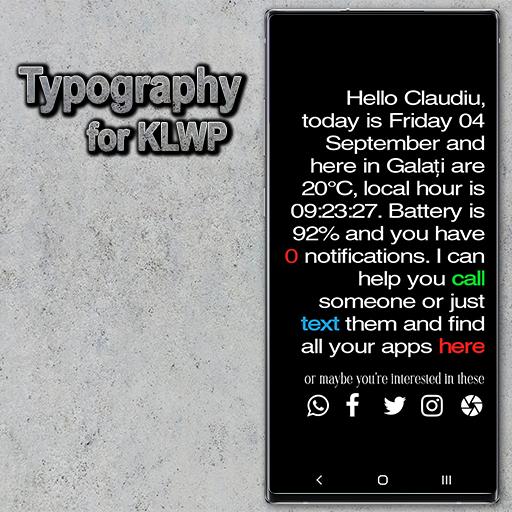Typography for KLWP  Icon