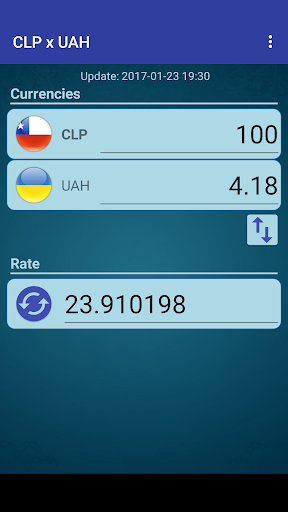 Android application Chile Peso x Ukrainian Hryvnia screenshort