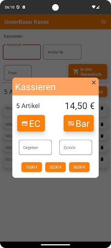 Kasse - UnserBasar Screen 2