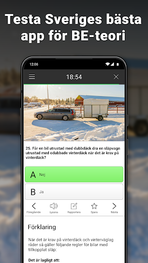 Android application iKörkort BE Lite screenshort