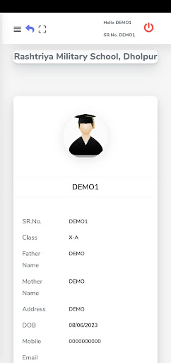 Android application Rashtriya Military School screenshort