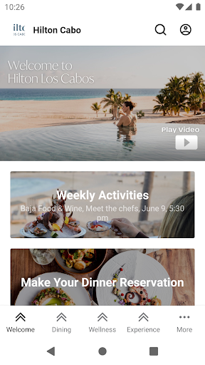 Android application Hilton Los Cabos screenshort