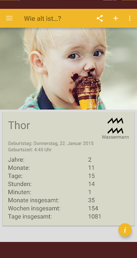 How old is? Screen 2